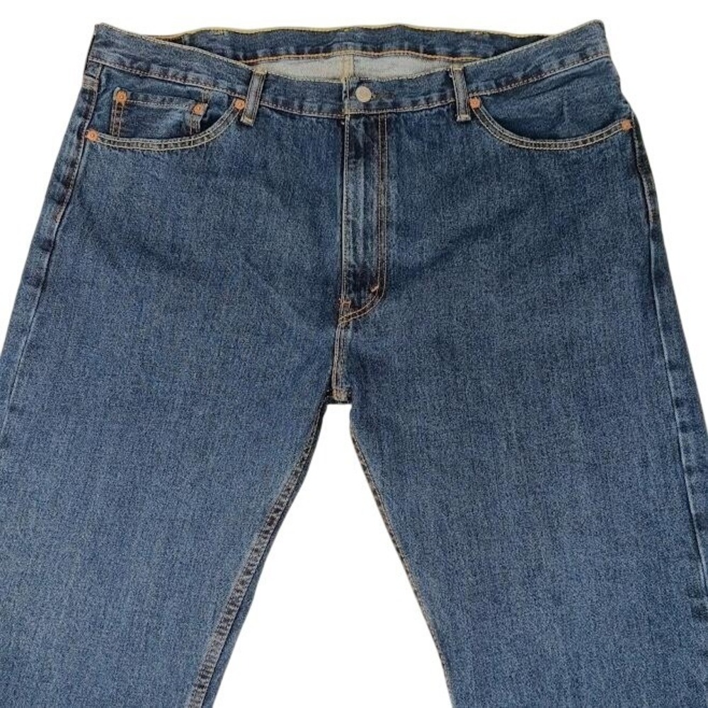 Levis 505 Jeans Mens 42x30 Blue Denim Straight Leg Classic Fit Medium Wash Pants